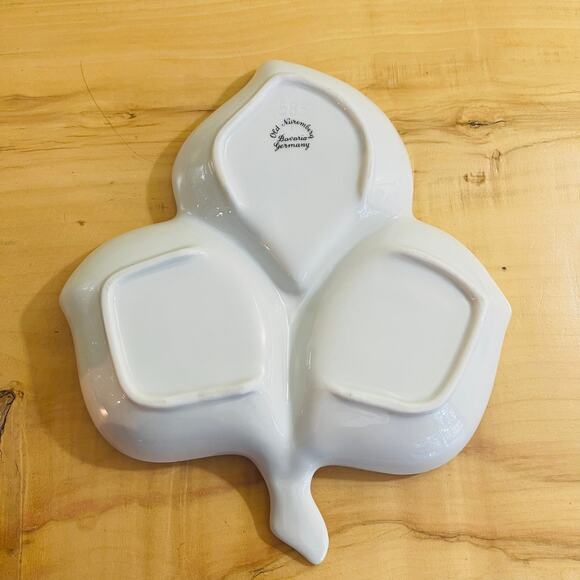 Vtg Leaf Yellow Daisy Flowers Nut Dish Candy Trinket Tray Bavaria Germany - Picture 4 of 8